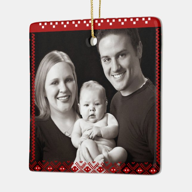 Niedliches 1. Ugly Sweater Christmas Baby Neu verh Keramikornament (Links)