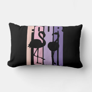 Niedliches 4. Geburtstagsgeschenk I Flamingo I 4 J Lendenkissen