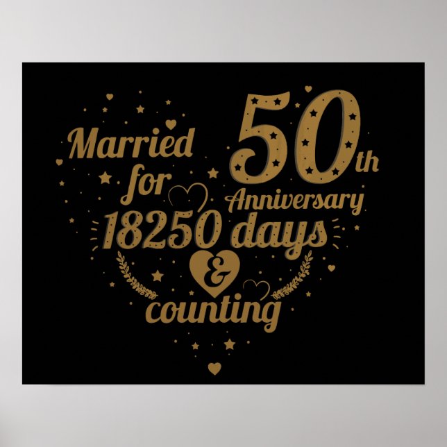 niedliches 50-jähriges Bestehen Poster (Vorne)