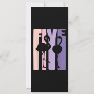 Niedliches 5. Geburtstagsgeschenk I Flamingo I 5 J Einladung