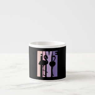Niedliches 5. Geburtstagsgeschenk I Flamingo I 5 J Espressotasse