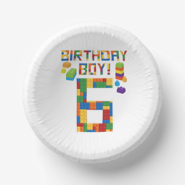 Niedliches 6. Geburtstagsgeschenk 6 Jahre Altes Ge Pappteller (Vorderseite)