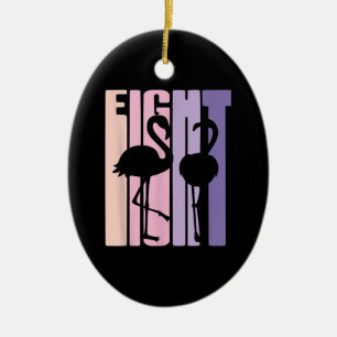 Niedliches 8. Geburtstagsgeschenk I Flamingo I 8 J Keramik Ornament