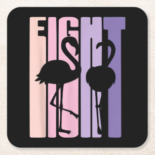 Niedliches 8. Geburtstagsgeschenk I Flamingo I 8 J Rechteckiger Pappuntersetzer