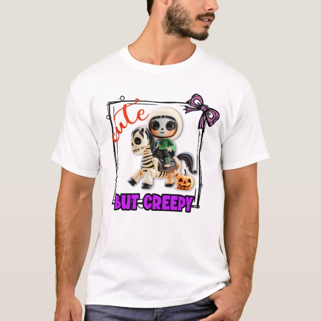 Niedliches, aber Creepy Ghoul Happy Halloween Beän T-Shirt (Vorderseite)