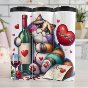 Niedliches, aber Psycho-Schädeldesign Thermosbecher