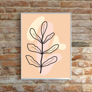 NIEDLICHES ABSTRAKTES BOTANISCHES POSTER