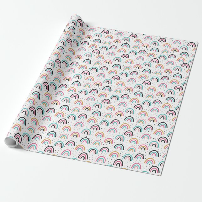 Niedliches Abstraktes Doodmuster Geschenkpapier (Ungerollt)