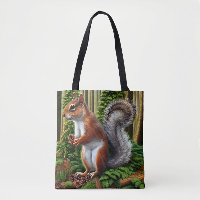 Niedliches Abstraktes Eichhörnchen mit Pinecones (Vorderseite)