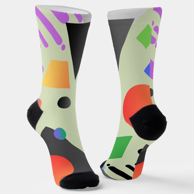 Niedliches, abstraktes Muster Modernes Design Socken (Gewinkelt)