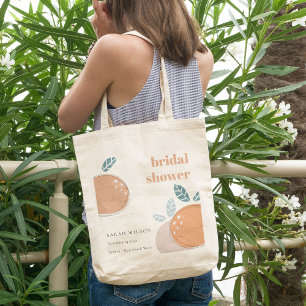 Niedliches Abstraktes Orange Fruchtiges fett Braut Tragetasche