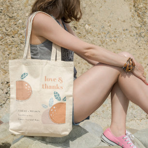 Niedliches Abstraktes Orange Fruity Bold Wedding D Tragetasche