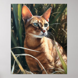 Niedliches abyssinian Cat Art Print Poster