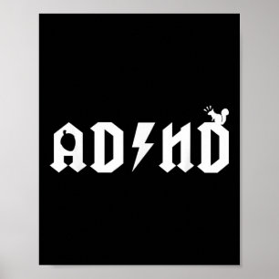 Niedliches Adhd T-Shirt Mental Health Awareness Poster