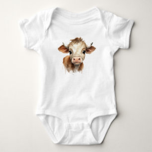 Niedliches Adorable Baby Kuh Cala mit Big Head Strampler