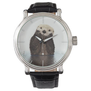 Niedliches Adorable Fluffy Otter Animal Armbanduhr