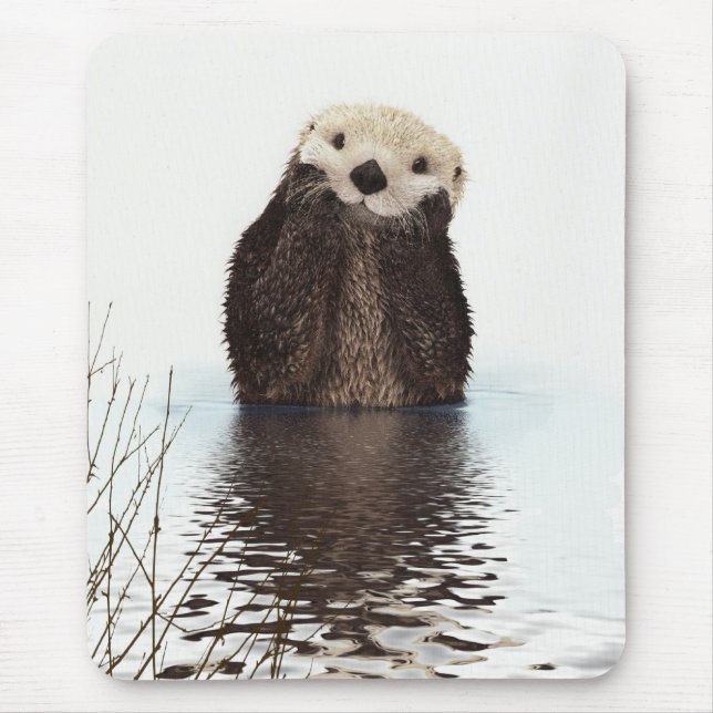 Niedliches Adorable Fluffy Otter Animal Mousepad (Vorne)
