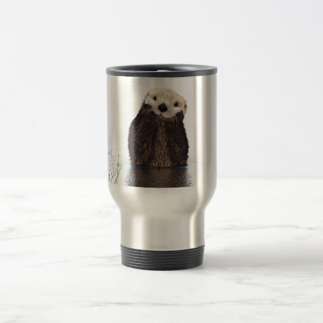 Niedliches Adorable Fluffy Otter Animal Reisebecher (Mittel)