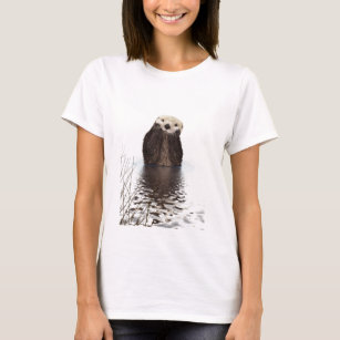 Niedliches Adorable Fluffy Otter Animal T-Shirt