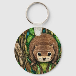 Niedliches Adorable Kleine Baby Beaver Schlüsselanhänger
