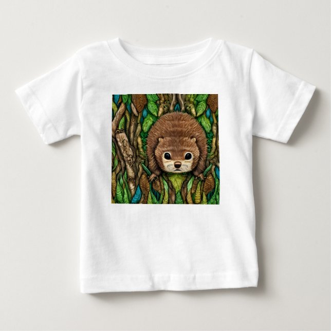 Niedliches Adorable Kleine Baby Beaver T-shirt (Vorderseite)