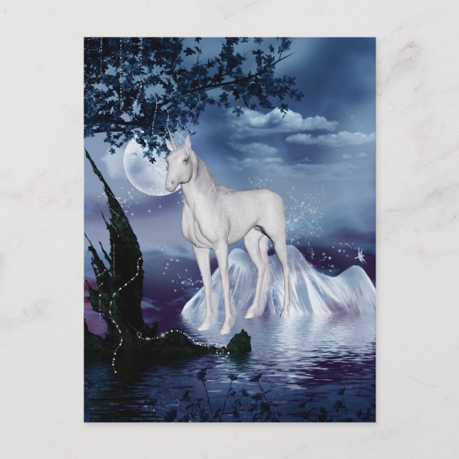 Niedliches Adorable Mystical Unicorn Postkarte (Vorderseite)