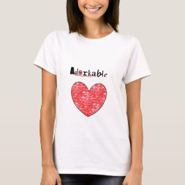 Niedliches Adorkable Herz T-Shirt