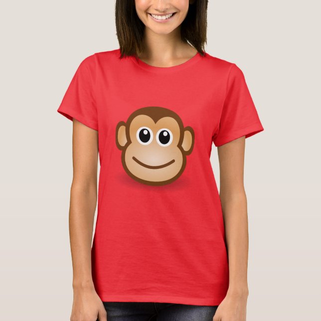 Niedliches Affe-Gesicht T-Shirt (Vorderseite)
