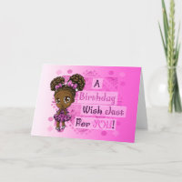 Niedliches Afrikanisches Mädchen zum Geburtstag