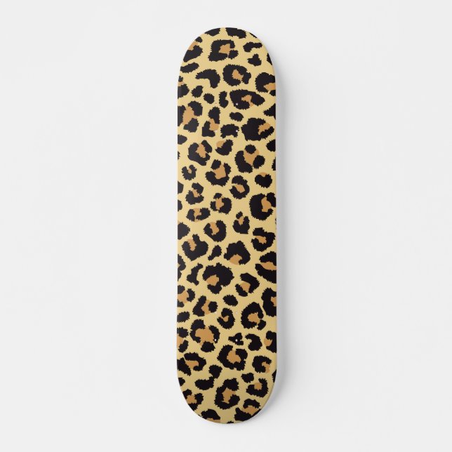 Niedliches afrikanisches Wildlife Leopard Tierbild Skateboard (Vorne)