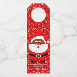 Niedliches afroamerikanisches Weihnachtsfest Flaschenanhänger