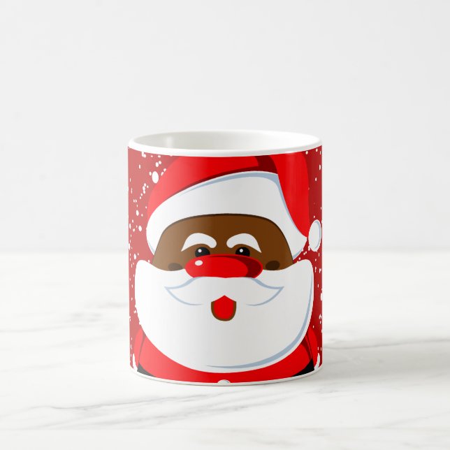 Niedliches afroamerikanisches Weihnachtsfest Kaffeetasse (Mittel)