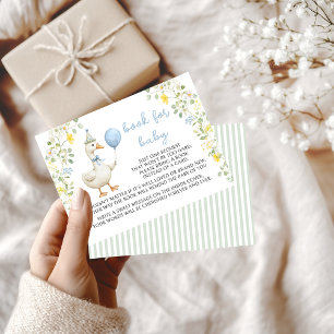 Niedliches Albernes Goose Book für Baby Boy Showca Begleitkarte