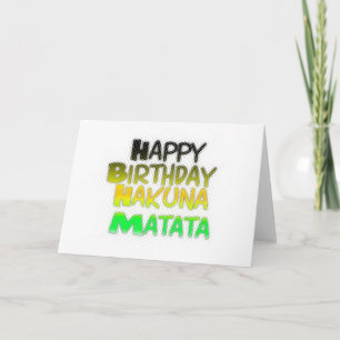 Niedliches alles Gute zum Geburtstag Hakuna Matata Karte