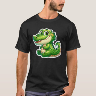 Niedliches Alligator-Design T-Shirt