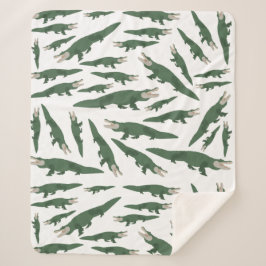 Niedliches Alligator-Krokodil-Muster Sherpadecke