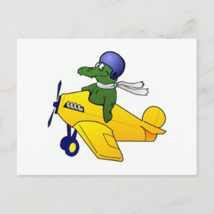 Niedliches Alligator/Krokodil-Zeichen Postkarte
