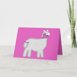 Niedliches Alpaca mit Glitzer Feiertagskarte