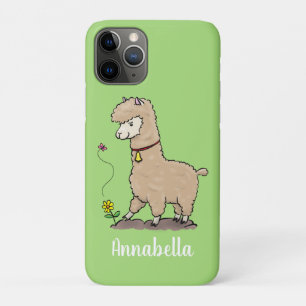 Niedliches Alpaca mit Schmetterling-Cartoon Case-Mate iPhone Hülle