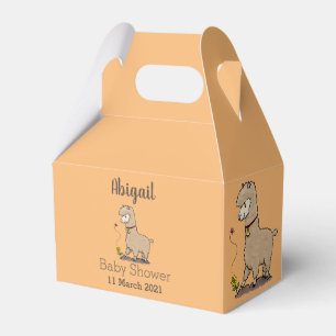 Niedliches Alpaca mit Schmetterling-Cartoon Geschenkschachtel
