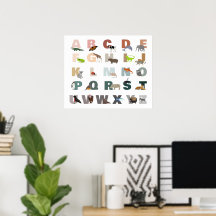 Niedliches Alphabet ABC Animals Kinderzimmer im Kl