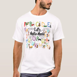 Niedliches Alphabet-Design für Musiklehrer T-Shirt