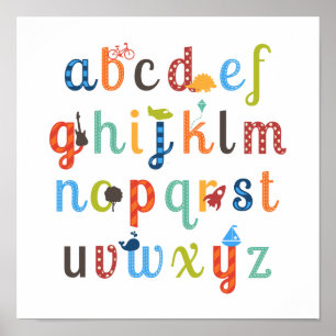 Niedliches Alphabet Poster