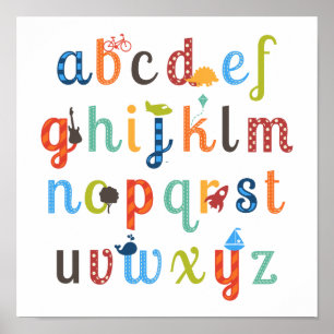 Niedliches Alphabet Poster