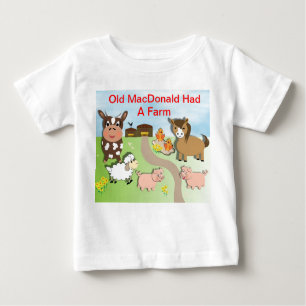 Niedliches altes MacDonald hatte ein Bauernthema Baby T-shirt