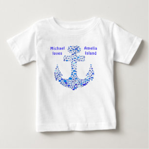 Niedliches Amelia Island Sea Creatures Anchor Baby T-shirt