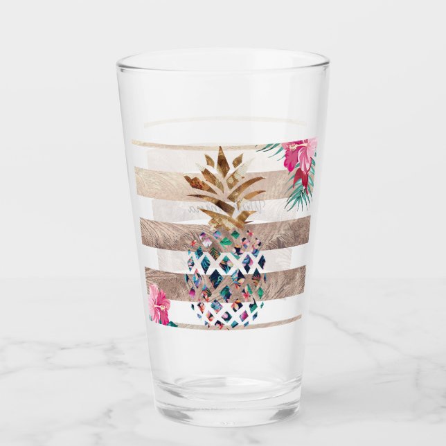 Niedliches Ananapfelgold gestreift Glas (Vorderseite)