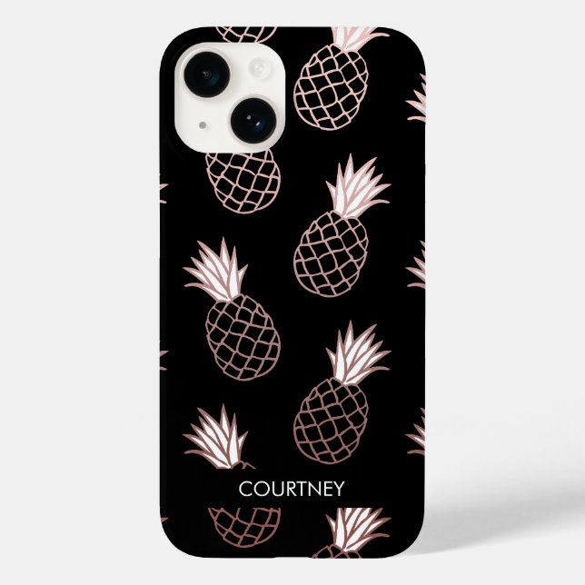 Niedliches Ananas-Muster Case-Mate iPhone Hülle (Rückseite)