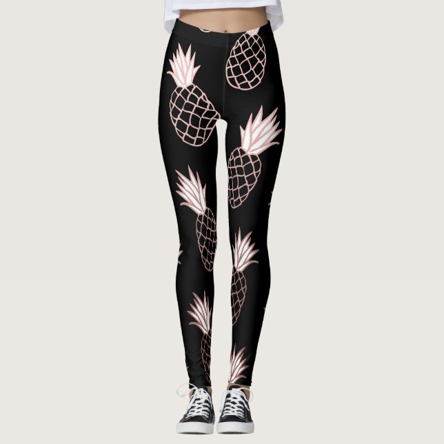 Niedliches Ananas-Muster Leggings (Vorderseite)
