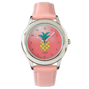 Niedliches Ananas Rosa Armbanduhr